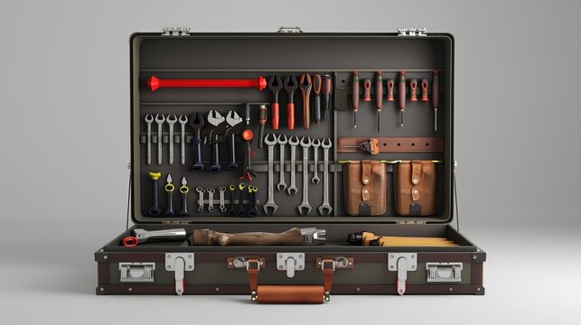 Tool Box Or Handyman Service Toolbox. Workshop Toolkit 