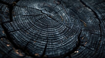 Wall Mural - Close-up photo of dark wood with textured surface