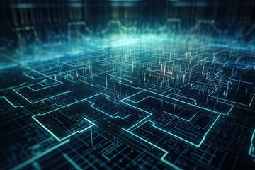 abstract background illustrating digital transformation, system engineering, and programming concept