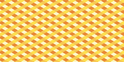 Yellow Seamless geometric pattern features squares, stripes or other shapes for wallpaper, fabric and decor