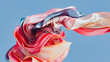 © ADDICTIVE STOCK - Vibrant 3D abstract of flowing layered fabrics