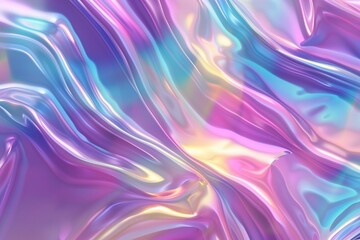 Wall Mural - holographic texture. iridescent background. violet metal glitter. trendy paper. pop holography illus