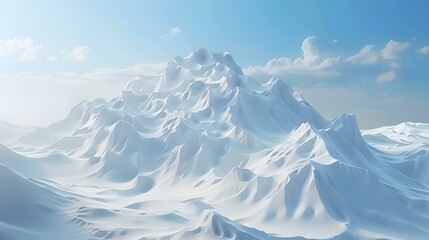 Sticker - The vast snow mountain scenery is magnificent and beautiful