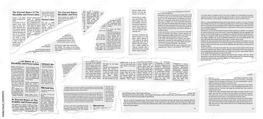 NEWS PAPER RIPPED PAGES torn with shadows Stock Vector | Adobe Stock