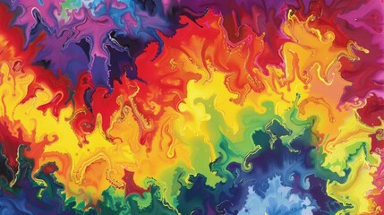 Wall Mural - Contemporary Art Vibrant Tie Dye Patterns in Bold Colors