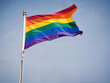 © CarlosAlberto - Rainbow flag waving in the sky - generated by ai