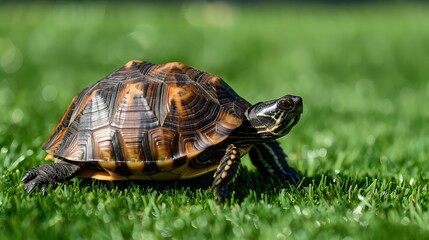 Wall Mural - Turtle rabbit race - Turtle winning