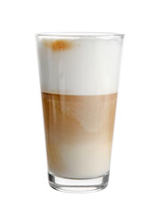 Wall Mural - Aromatic coffee in glass isolated on white