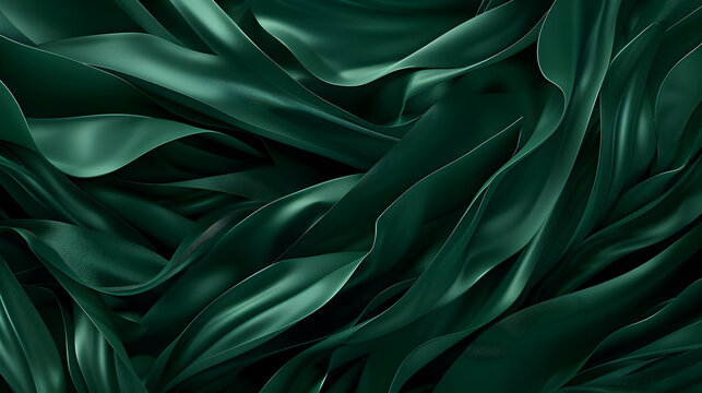 Luxury dark green plant background with motion