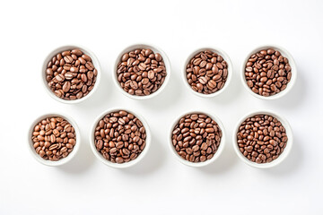 Sticker - Coffee beans in white bowls