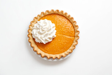 Poster - Delicious Pumpkin Pie with Whipped Cream