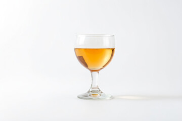 Poster - Glass of Wine on White Background