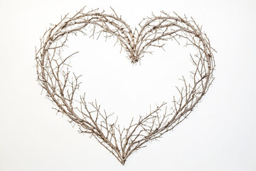 Wall Mural - Heart Shaped Twig Arrangement