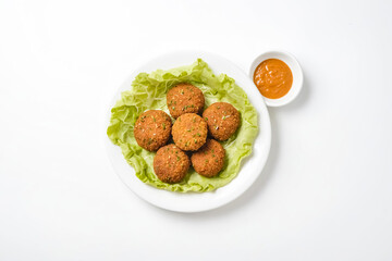 Wall Mural - Falafel with tahini sauce