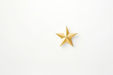 Sticker - Gold Star on White Background