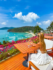 Wall Mural - Rooftop bar view in Ao Yon Yai beach in Phuket, Thailand