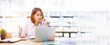 © David - Asian Business woman using calculator and laptop for doing math finance on an office desk, tax, report, accounting, statistics, and analytical research concept
