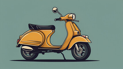 Logo vector of Scooter Illustration Scooter bike icon. Line, moped glyph and filled outline colorful version, Motorcycle, motorbike outline and filled vector sign.Different GENERATE AI,