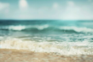 Blurred beach background - generative ai