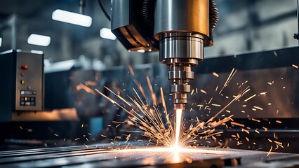 background sparks fire fly machine cut metal laser cutting metal industry welding processing production steel metallurgy plant spark part manufacturing equipment factory technology