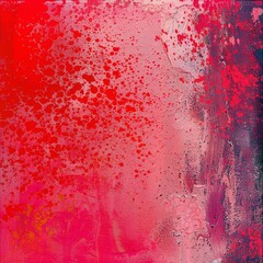 Canvas Print - Abstract Red and Pink Paint Spatter Texture