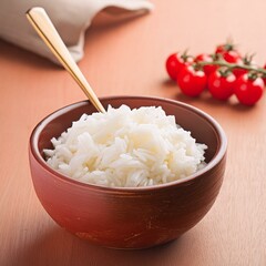 Boiled cooked white Basmati rice