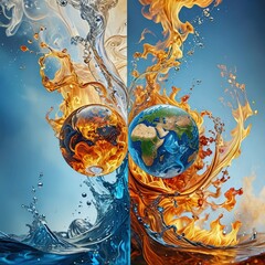 Earth in Flames and Water.