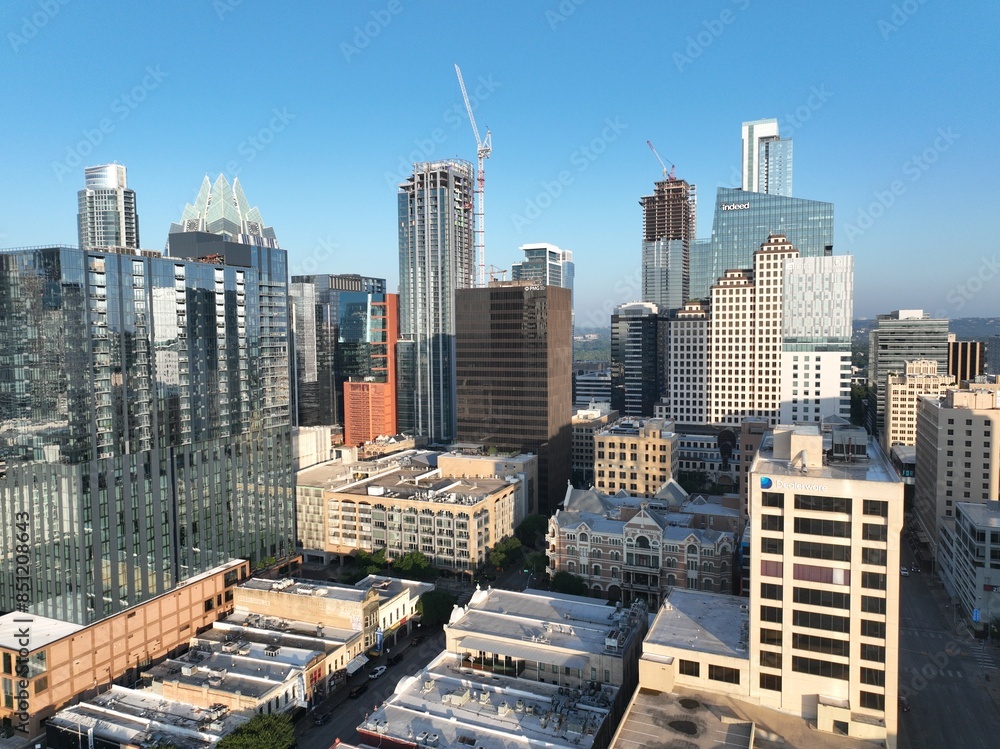 Aerial view of Austin: A vibrant and diverse city in Texas known for ...