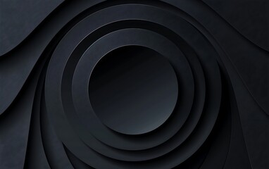 Wall Mural - A black wavy background with white lines