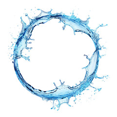 Wall Mural - circular water fluid splash png on transparent background