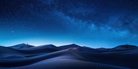 Wall Mural - Starry Night Over the Desert Dunes