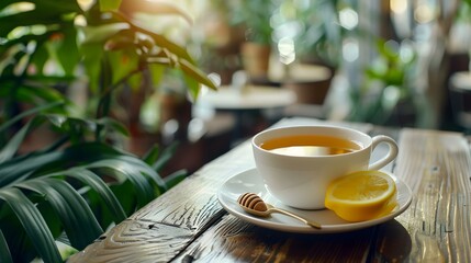 Sticker - A cup of aromatic tea with lemon image