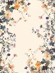 Sticker - I need a floral design that forms a border around a full A4 page