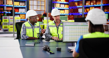 Poster - Warehouse Inventory Management On Computer