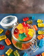 cup of tea with shaped candies