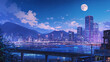 © Hamupata - 満月と夜景