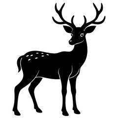 Poster - deer icon silhouette vector illustration