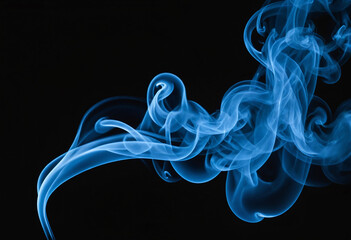 Sticker - Blue smoke on black