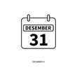 © rohmad - december 31 concept line icon. Simple element illustration. december 31 concept outline symbol design.