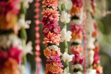 Poster - a hanging flower garland