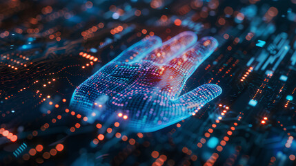 Wall Mural - cybersecurity and protecting one's digital footprint from unauthorized access and exploitation