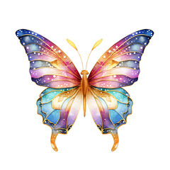 Wall Mural - Brightly colored butterfly with open wings