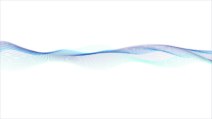 Wall Mural - modern abstract glowing wave background. purple green blue wavy tech lines abstract white background