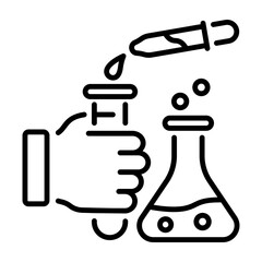 Poster - Download outline icon of lab test 