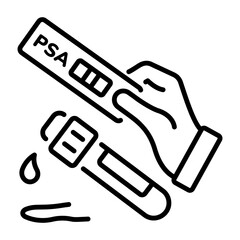 Wall Mural - Check this line style icon of psa test 