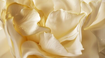 Sticker - Gardenia petals, macro view, soft cream with gold touches, warm ambient light, detailed textures, opulent backdrop. 