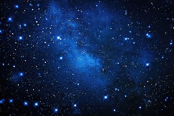 Wall Mural - Stars At Dusk. Blue Dark Night Sky Filled with Many Stars