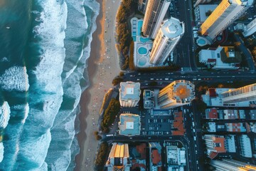 Wall Mural - Australia Queensland: Aerial View of Surfers Paradise, Gold Coast