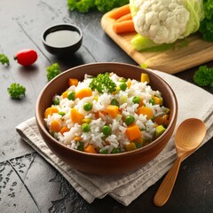 Delicious healthy vegetable basmati rice