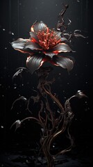 Wall Mural - if you are a dark lover and you love flowers and black color attracts you then this image is for you...put this black rose on your wallpaper